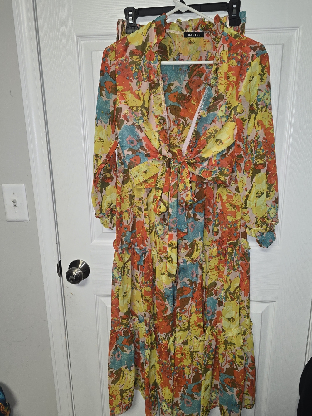 Banjul Yellow Multi Floral Tie-Front 2 Piece